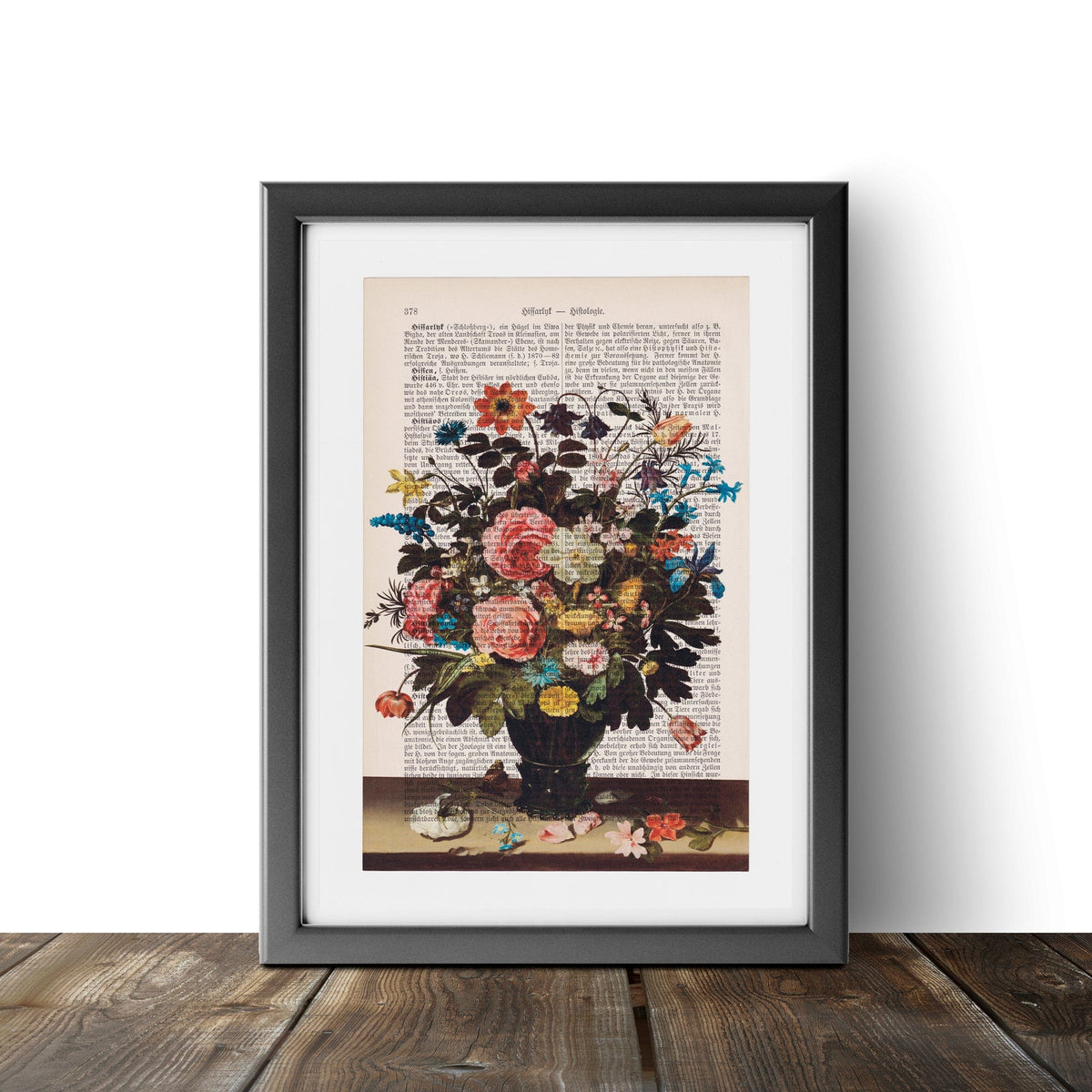 A Bouquet of Flowers Clara Peeters Vintage Book Page Art Print Art on Words