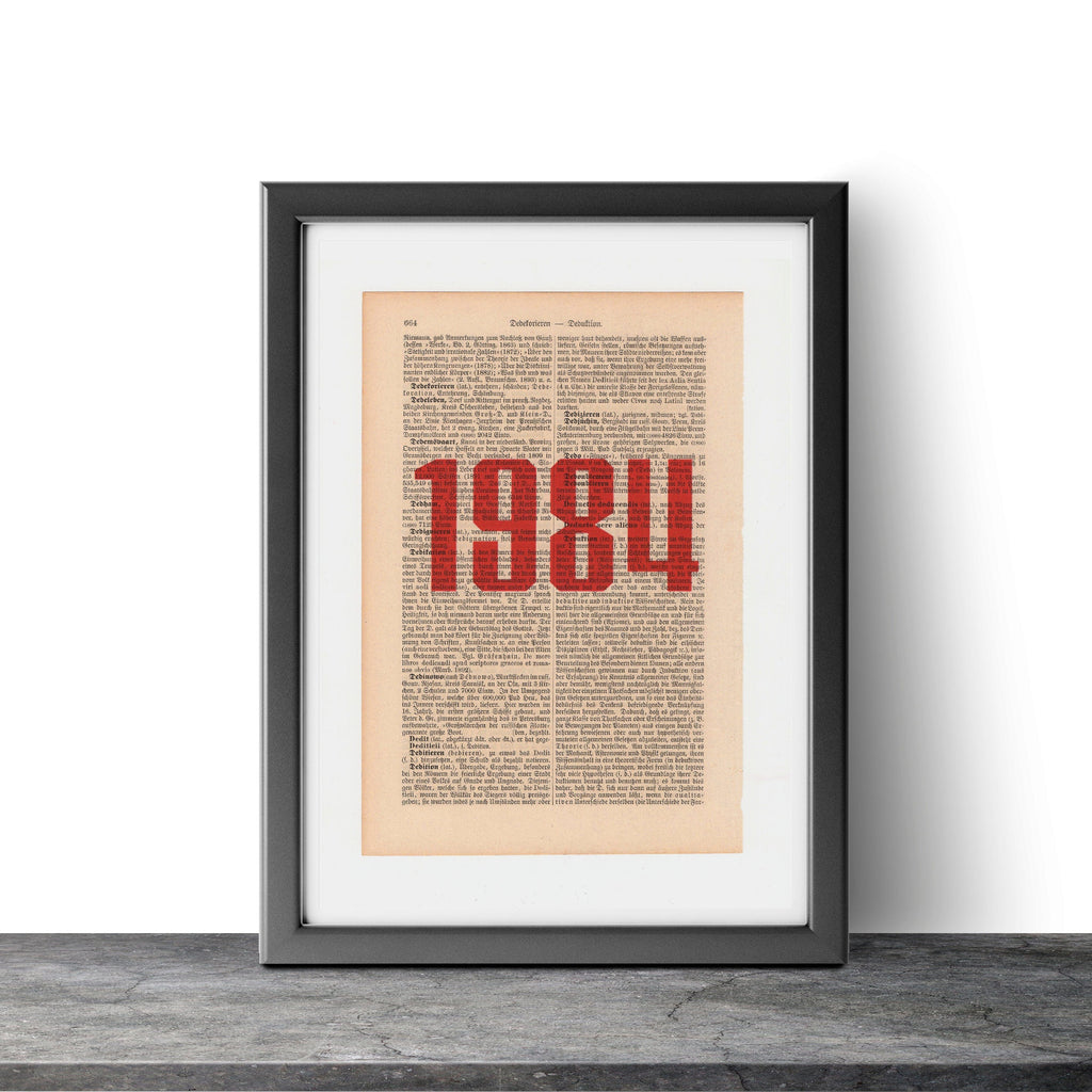 1984 - George Orwell - Art Print - Old Book Page Art - Nineteen Eighty-four Art on Words