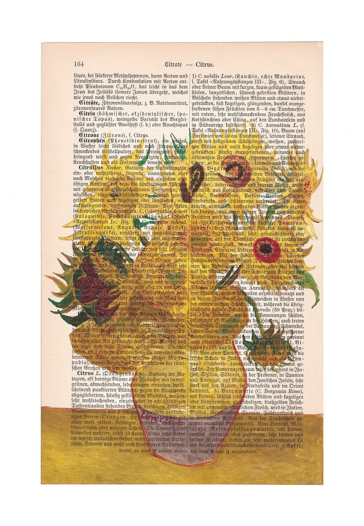 Vase with Twelve Sunflowers - Vincent van Gogh - Art on Words