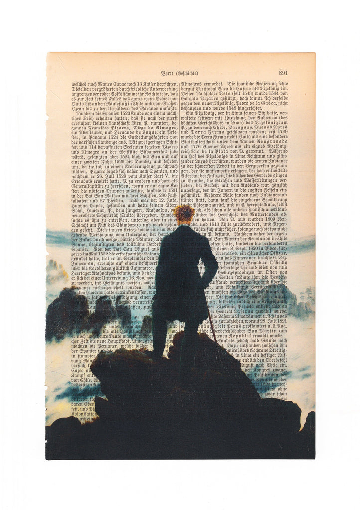 Wanderer above the Sea of Fog - Caspar David Friedrich - Art on Words