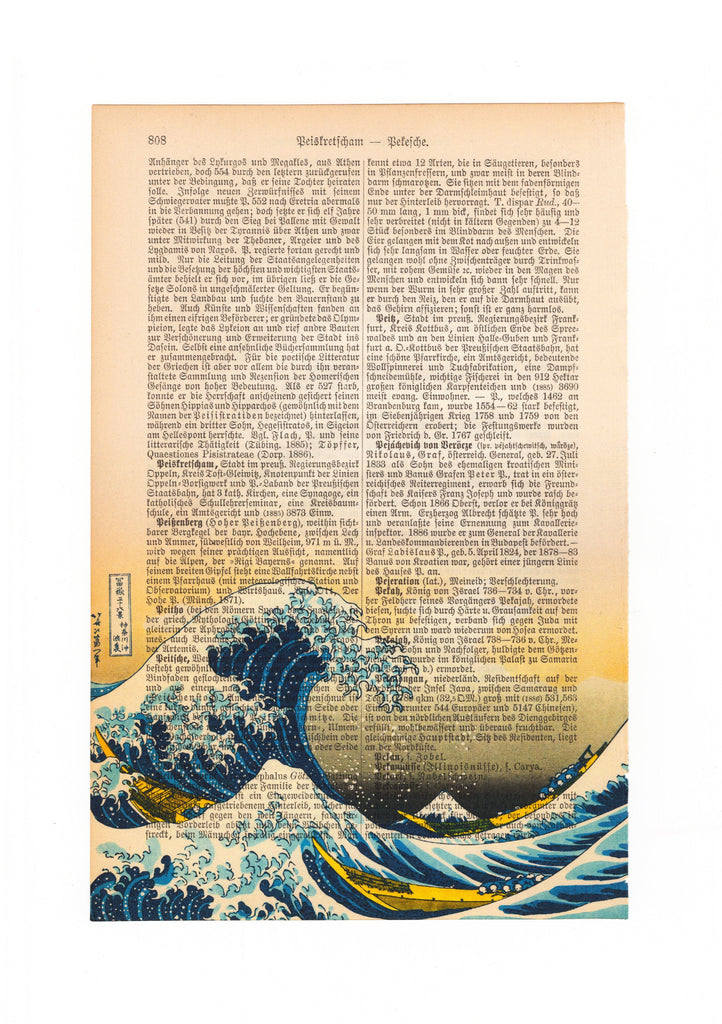 The Great Wave off Kanagawa - Katsushika Hokusai - Art on Words
