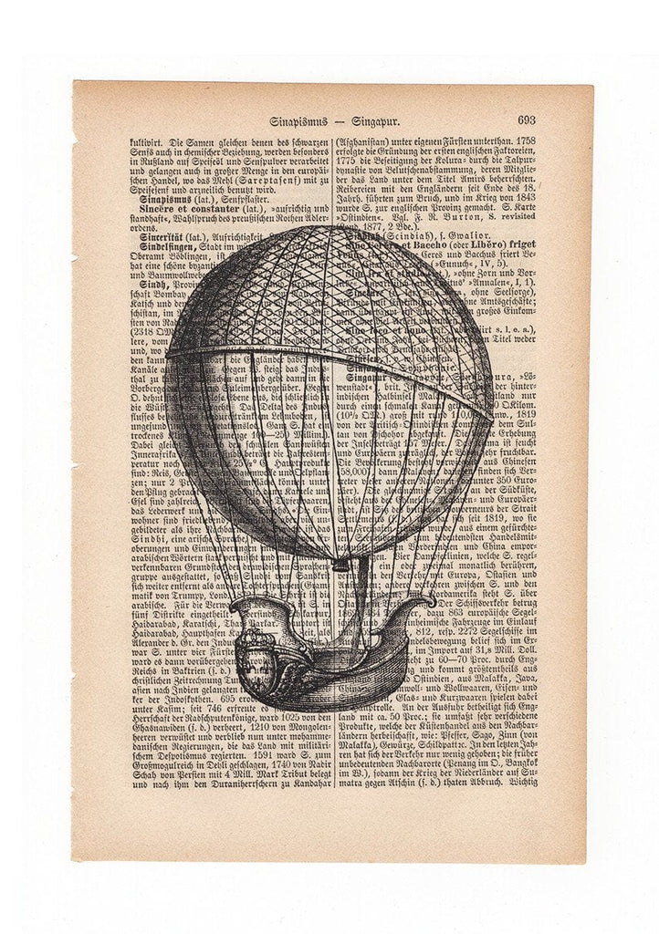 Hot Air Balloon - Art on Words