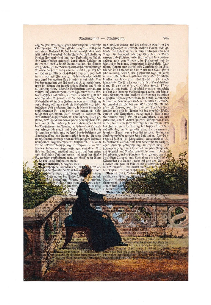 Woman on the Balcony - Carl Gustav Carus - Art on Words